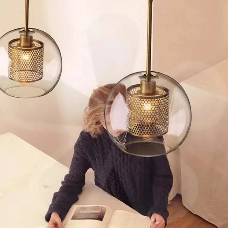 suspension moderne en verre pour décoration intérieure élégante - vue 4 sur 17