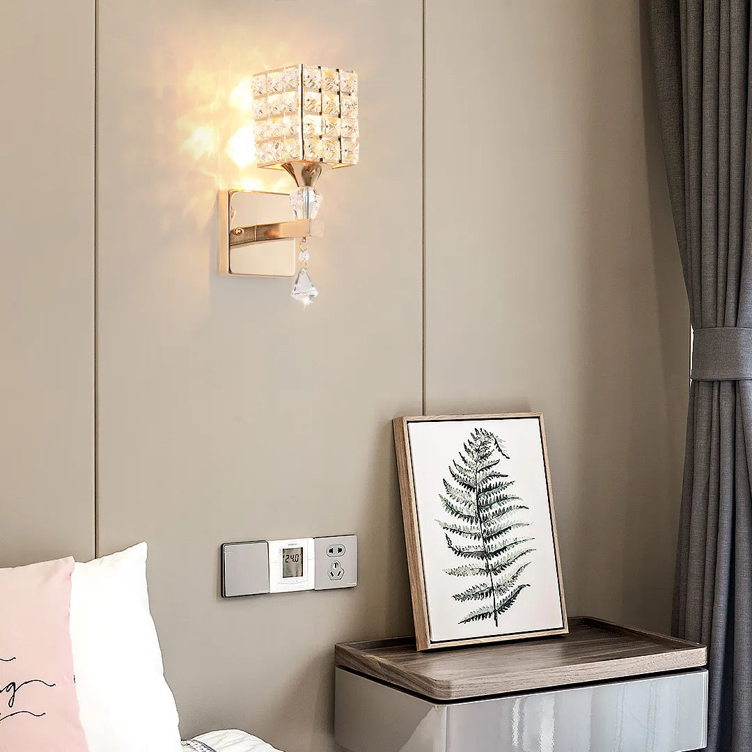 applique led moderne cristal intérieur salon chambre table chevet - vue 9 sur 8