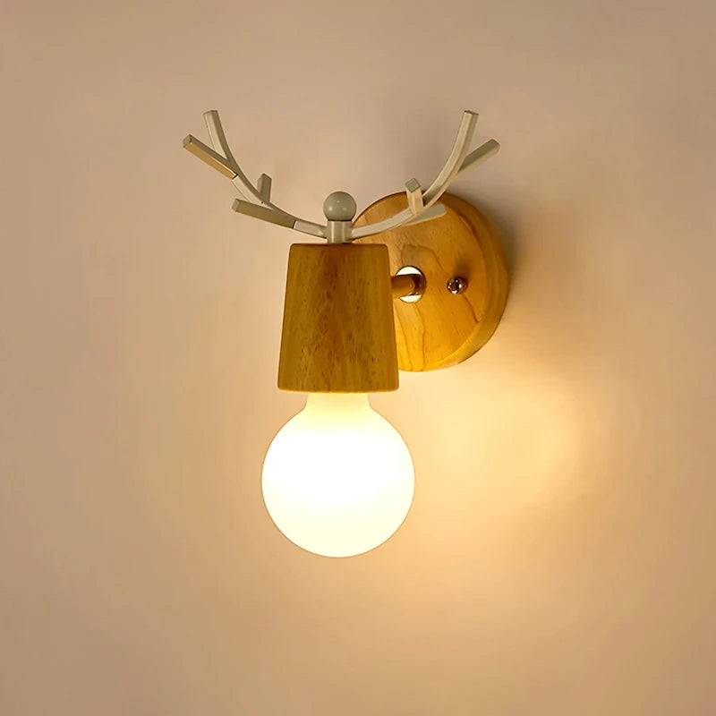 applique murale led en bois style industriel pour hôtel - vue 4 sur 12