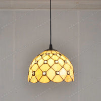 lustre en vitrail style tiffany pour éclairage décoratif antique