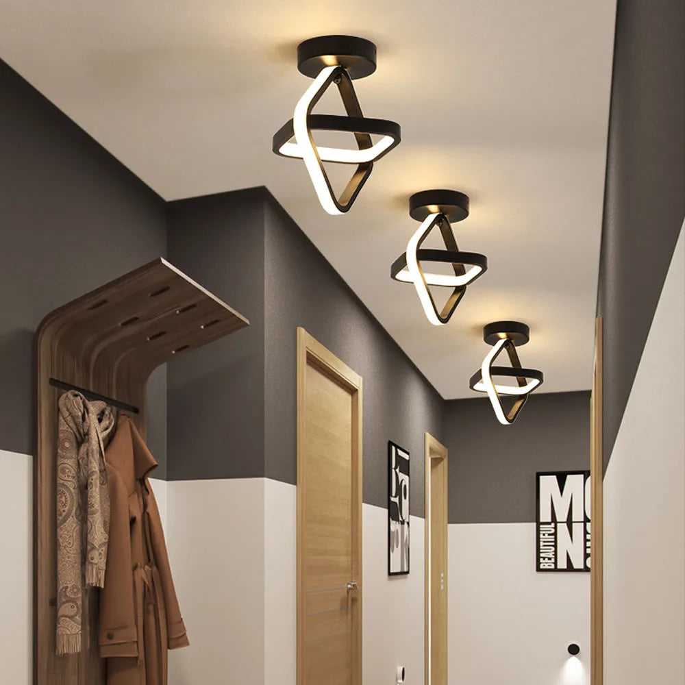 plafonnier led lumière ombre maison couloir chaud froid luminaire salon chambre éclairage - vue 5 sur 24