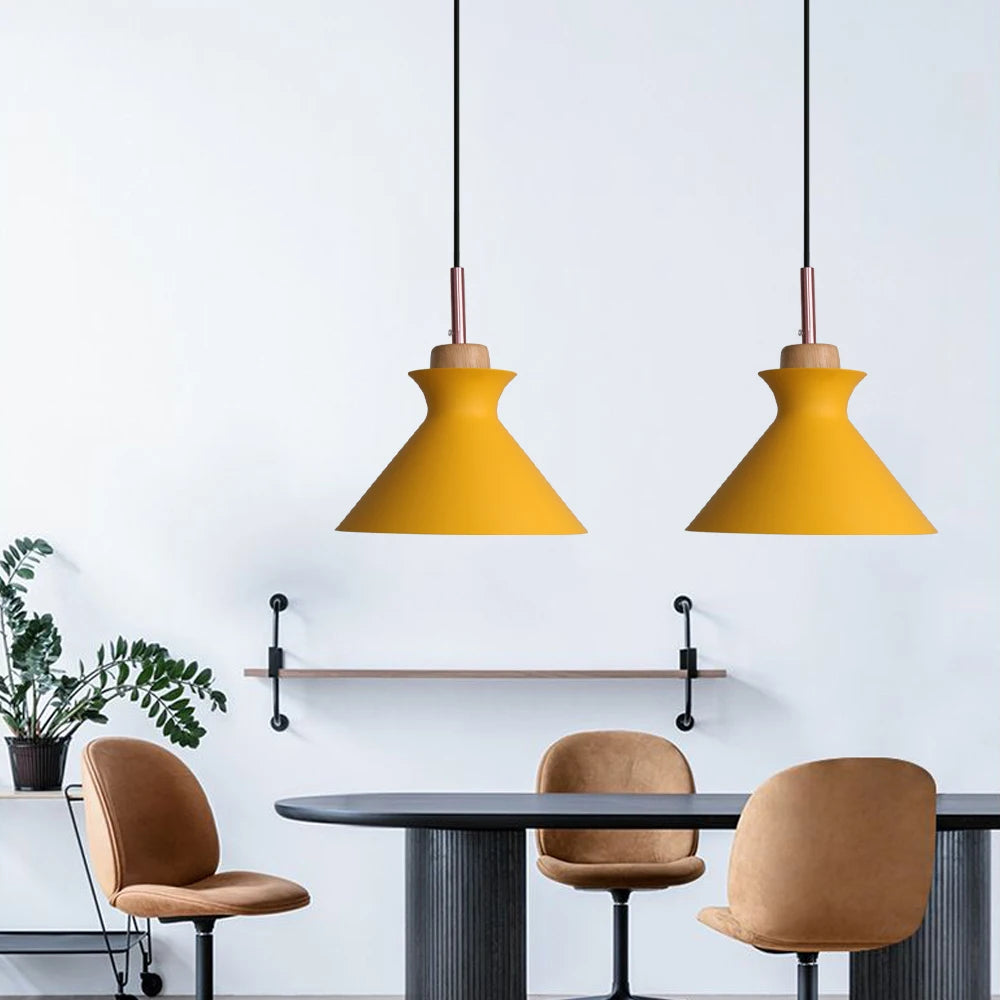 lustre led moderne nordique suspendu pour éclairage intérieur - vue 5 sur 7