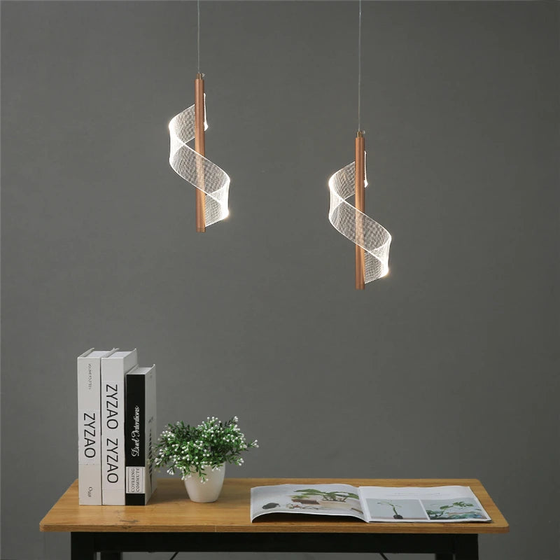 suspension en acrylique design nordique moderne pour restaurant