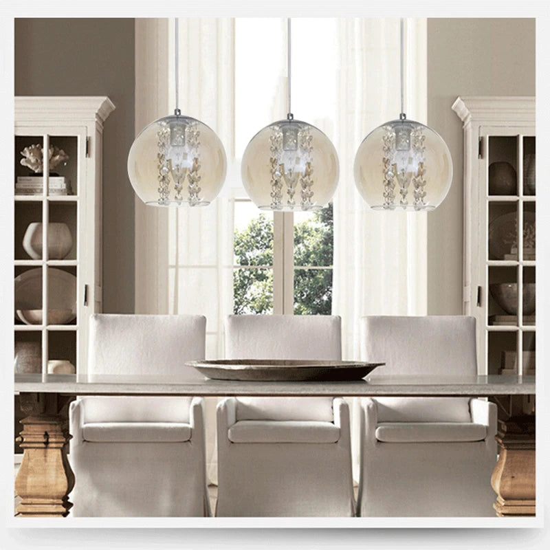 suspension moderne en verre pour décoration intérieure élégante - vue 6 sur 9
