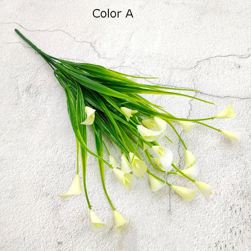 bouquet de 25 têtes de mini calla artificiel décoration florale élégante - vue 3 sur 12