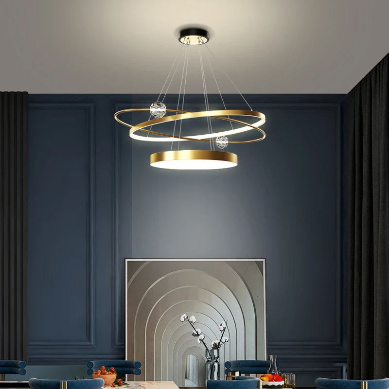 lustre moderne en cristal éclairage créatif pour intérieur - vue 2 sur 6