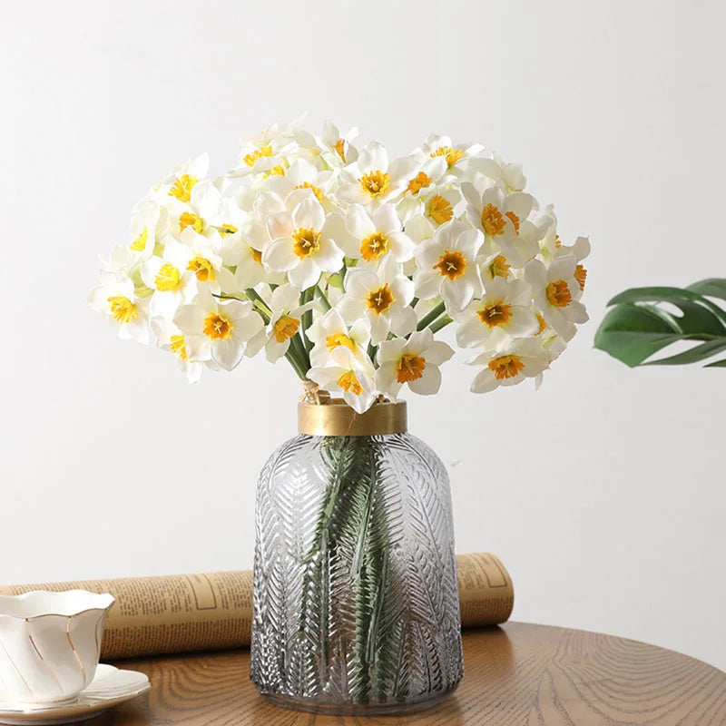 décoration florale en fausses fleurs pour salon mariage - vue 3 sur 8