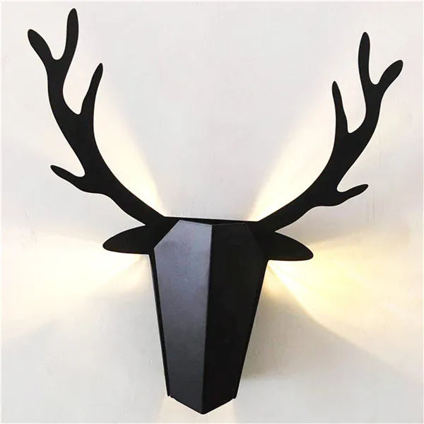 minimalist deer antler led wall light