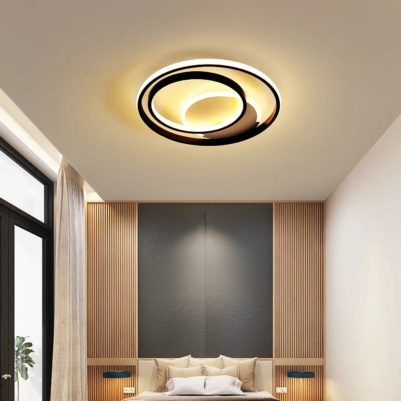 plafonnier led rond avec télécommande pour intérieur moderne - vue 6 sur 12