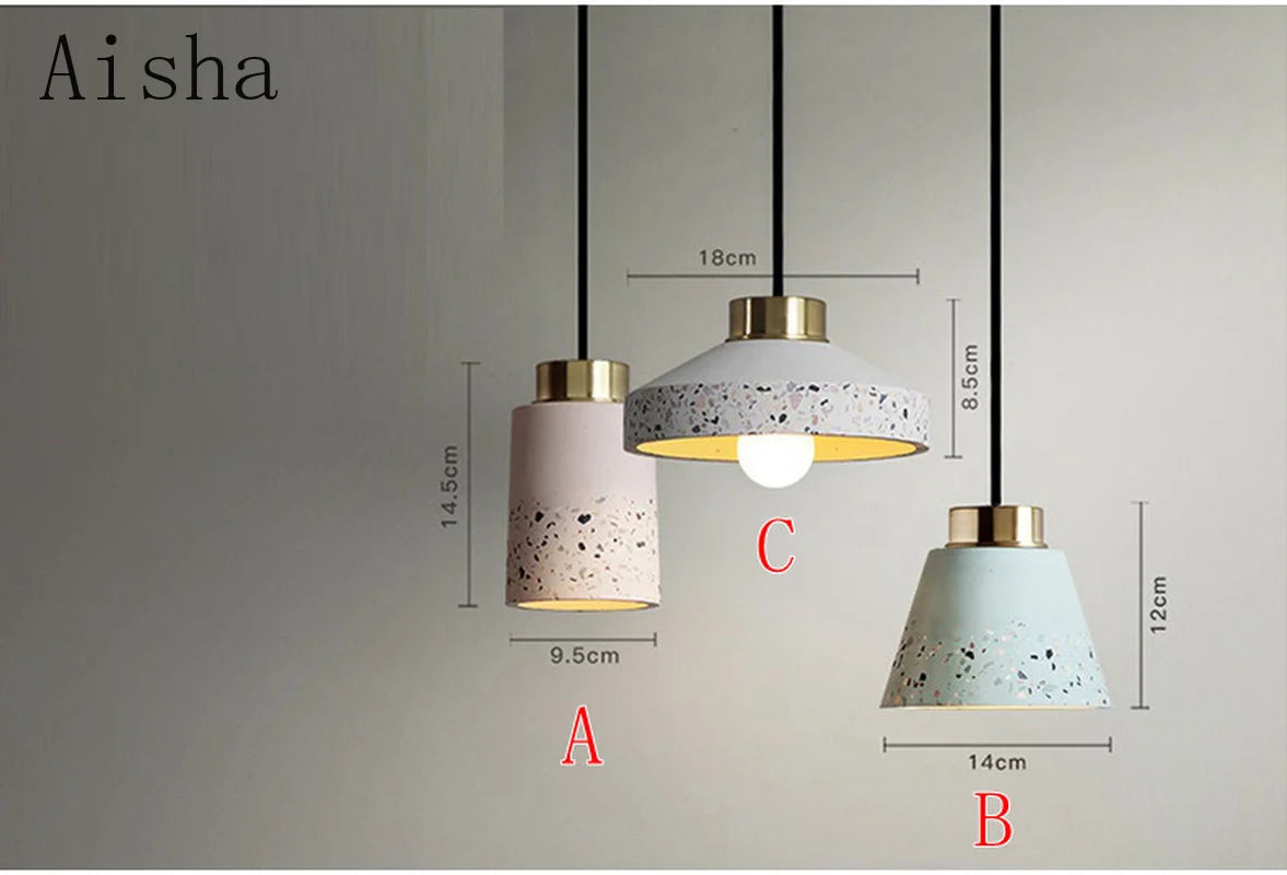 suspension vintage en ciment pour bar et café - vue 6 sur 14