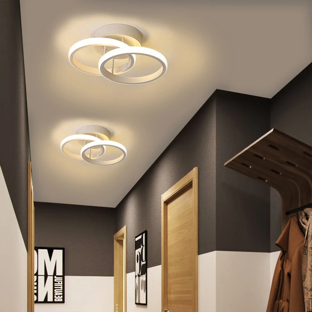 LED moderne minimaliste balcon maison couloir cuisine lustre - vue 5 sur 10