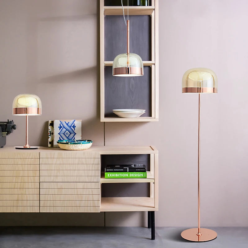 lampes de table nordiques en verre coloré pour intérieur élégant - vue 5 sur 18
