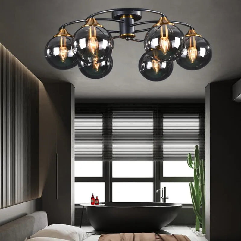 Creative glass pendant light for minimalist interior decor - vue 5 sur 15