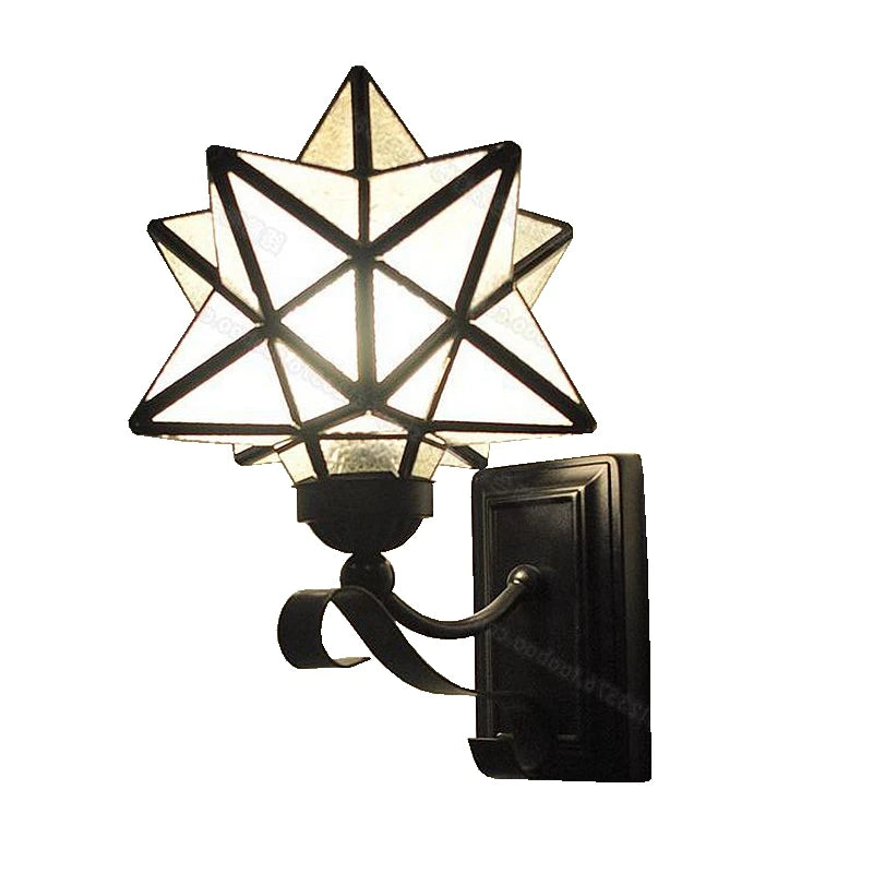 Retro minimalist Tiffany glass and copper table lamp for European decor - vue 11 sur 11