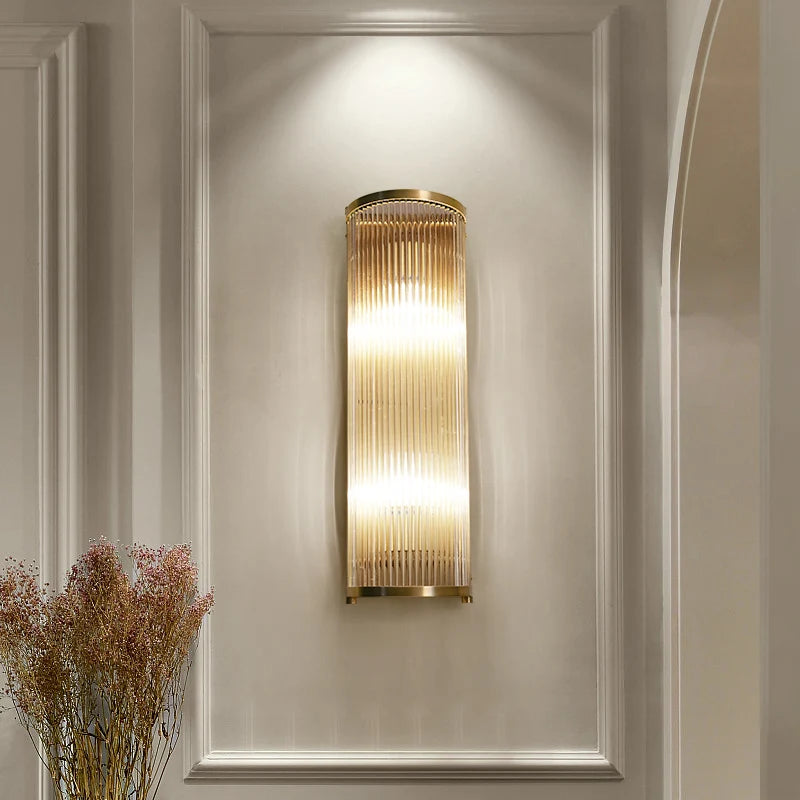applique murale design moderne cuivre verre clair