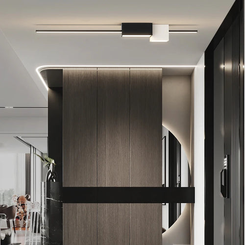 Nordic minimalist LED ceiling light for long corridor - vue 2 sur 14