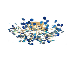 Modern designer chandelier in coloured agate for elegant interiors