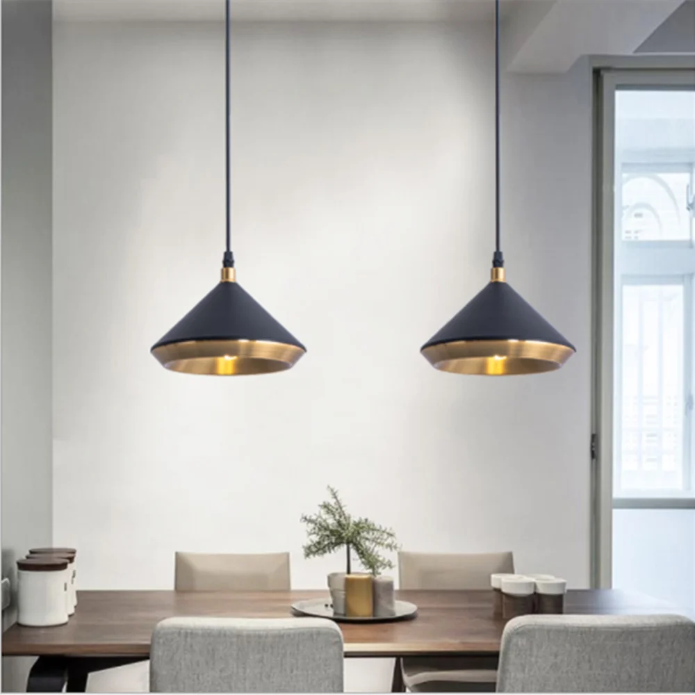suspension industrielle nordique en métal pour décoration lumineuse - vue 2 sur 6