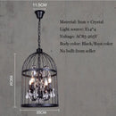 lustre cage oiseau en cristal vintage pour bar restaurant