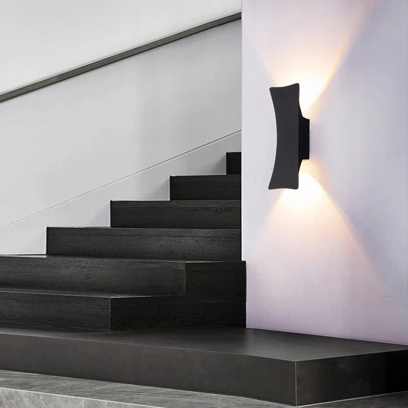 Applique extérieure LED moderne porte lumières escalier entrée balcon maison jardin porche terrasse étanche éclairage mural - vue 6 sur 8