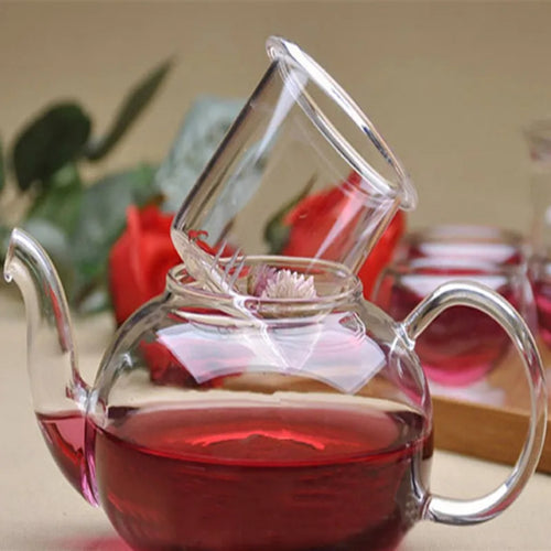 service à thé verre double paroi infuseur 800ml