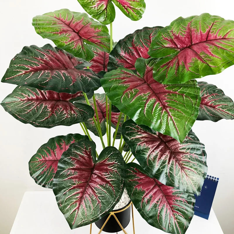 feuilles tropicales monstera palmier artificiel pour décoration intérieure - vue 4 sur 18