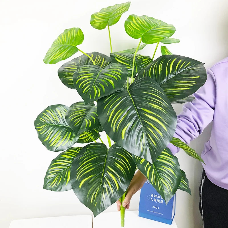 feuilles tropicales monstera palmier artificiel pour décoration intérieure - vue 10 sur 18