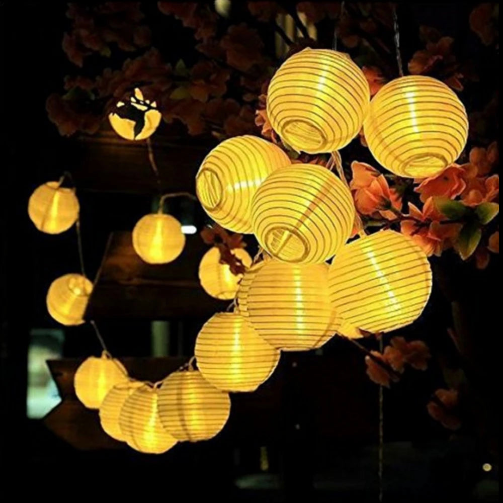 guirlande lumineuse solaire décorative pour jardin extérieur - vue 2 sur 6