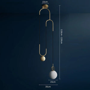 Modern adjustable creative glass pendant light for various spaces