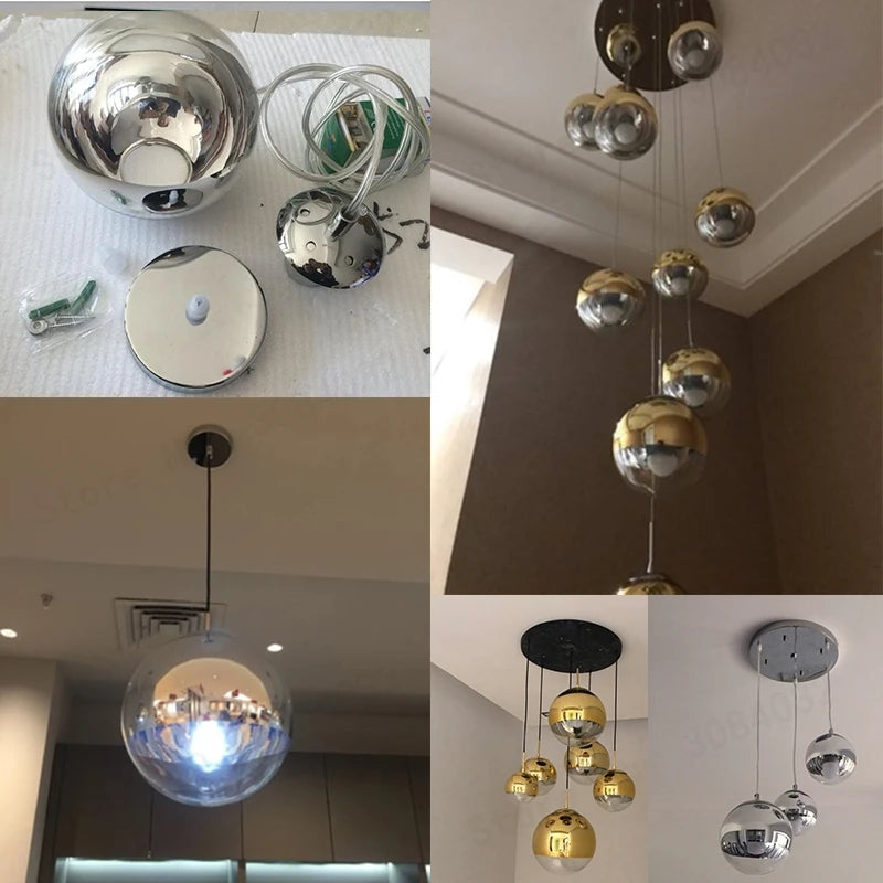 Suspension moderne classique en galvanoplastie design célèbre boule d'étoile