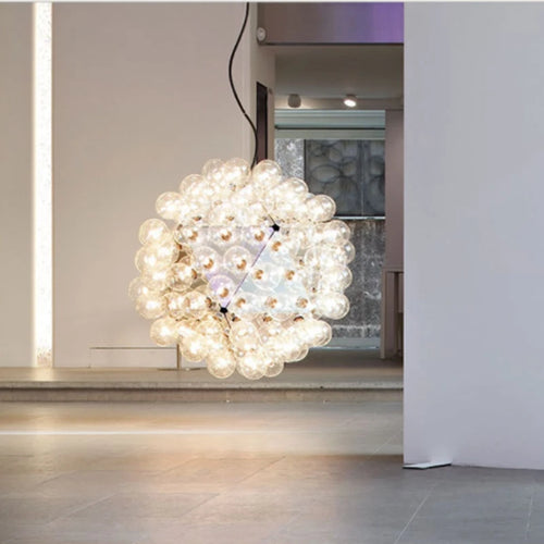 suspension boule nordique en verre design moderne pour décoration intérieure
