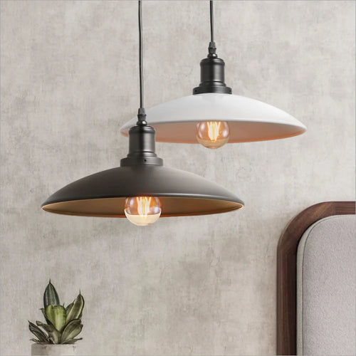 luminaires suspendus industriels vintage loft abat-jour métal