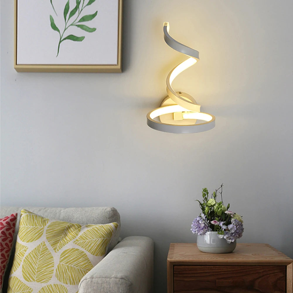 applique murale led moderne style nordique en aluminium - vue 7 sur 11