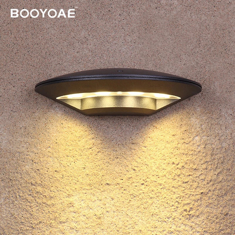 Lumières extérieures LED balcon éclairage mural hôtel paysage lampe terrasses jardins magasin allées porte poteaux UFO étanche applique murale - vue 4 sur 7