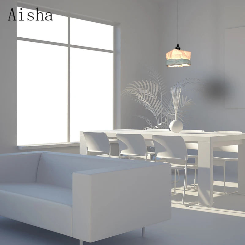 Kraft paper pendant light for creative and minimalist Nordic decor - vue 4 sur 10