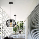 luminaire suspendu industriel rétro avec cage métallique led moderne