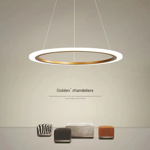 Lustre anneau LED salon minimaliste - vue 2 sur 9