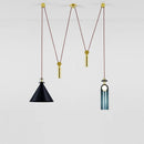 suspension en verre et métal pour décoration intérieure moderne