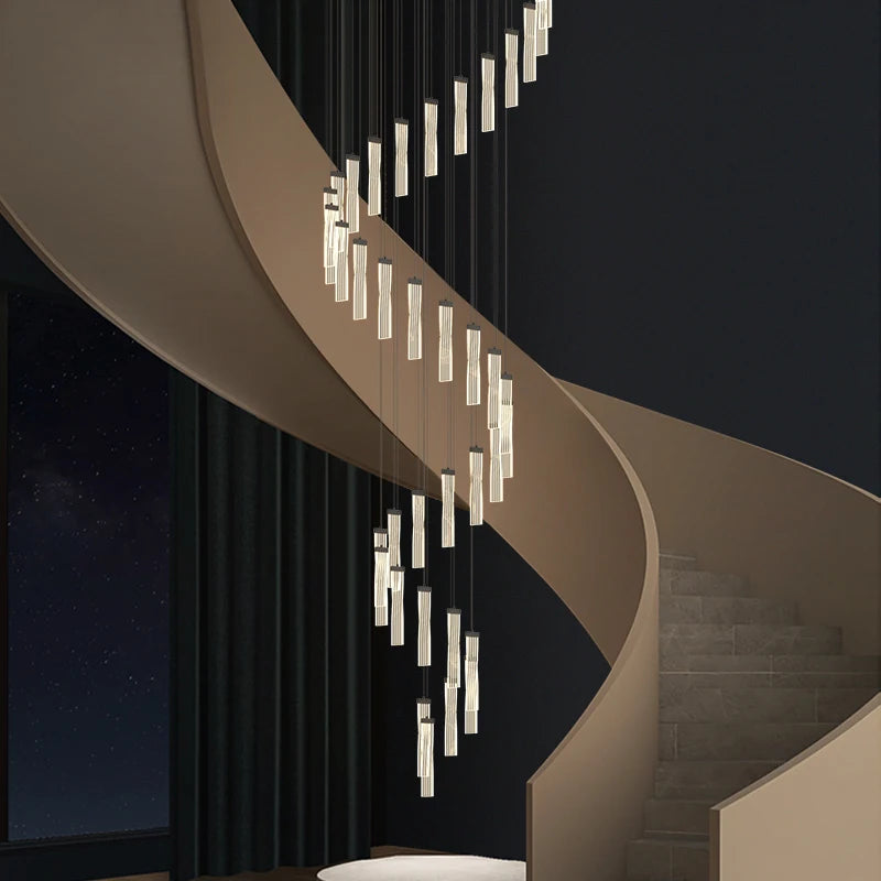 lustre moderne acrylique irrégulier led réglable nordique art - vue 3 sur 9