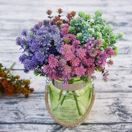 28 têtes de plantes succulentes artificielles pour décoration mariage jardin - vue 3 sur 12