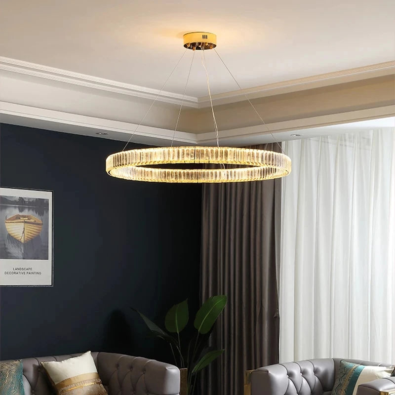 lustre moderne en cristal design haut de gamme élégant et raffiné - vue 5 sur 18