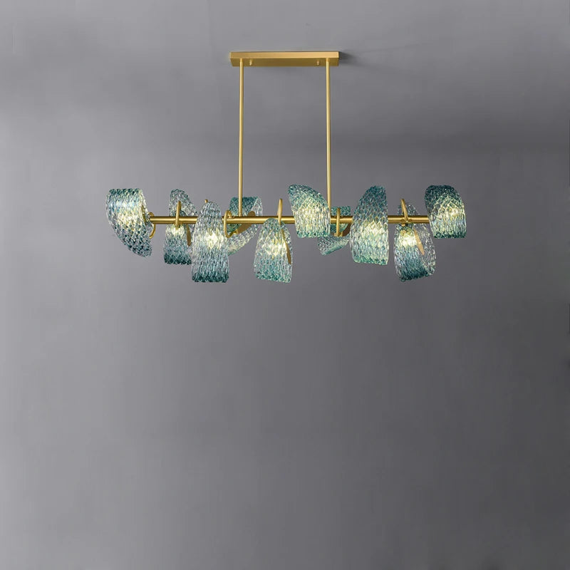 applique murale moderne en verre design doré et cuivré - vue 6 sur 14