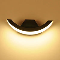 12W/18W Outdoor Garden LED Wall Lamp Balcony Aisle Engineering Villa Wall Light Porch Corridor Waterproof Arc Style Sconce Light