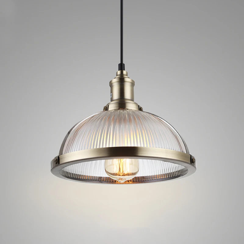 Vintage Suspension Luminaires Suspendus Abat-Jour En Verre Loft Luminaire Suspension Lampe de Suspension Led Pour Salle à manger Bureau E27 - vue 6 sur 8