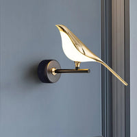 design lampe de table LED placage postmoderne or oiseau alliage acrylique lampe de bureau pour chambre étude salle salon lampadaire