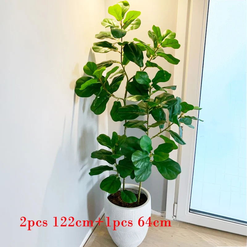 arbre tropical en plastique avec grandes branches pour décoration intérieure - vue 5 sur 11