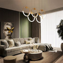 lustre moderne nordique anneau d'or suspension décoration