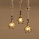 Handmade retro loft hemp rope pendant light