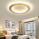 plafonniers led rondes modernes nordiques en acrylique et bois