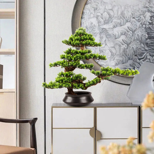 Welcome Pine Bonsai Decoration,Living Room,Desktop,Fake Tree,Artificial Plants,Potted Ornament,Home Decor Customized - vue 4 sur 8